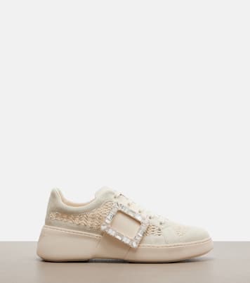 Viv Skate suede-trimmed platform sneakers | Roger Vivier