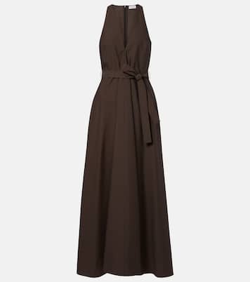 Vestido largo en mezcla de algodón | Brunello Cucinelli