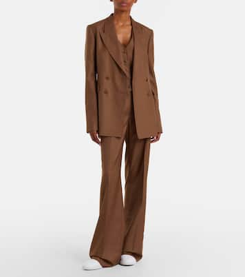 Blazer cruzado Angela en lana y seda | Gabriela Hearst