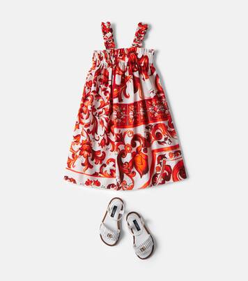Printed cotton dress | Dolce&Gabbana Kids