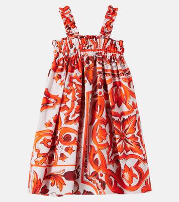 Printed cotton dress | Dolce&Gabbana Kids