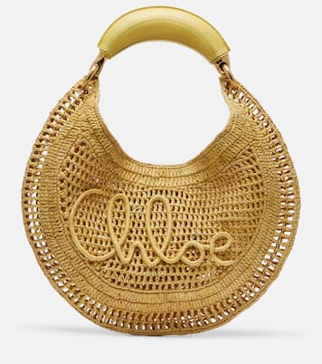 Summer Banana raffia shoulder bag | Chloé