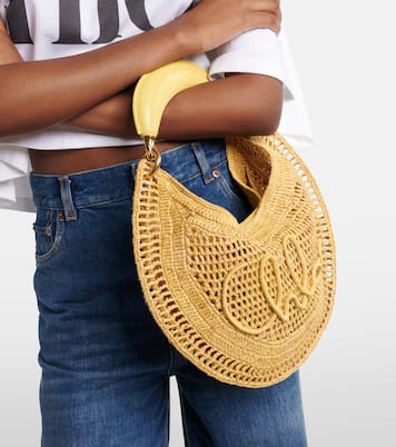 Summer Banana raffia shoulder bag | Chloé