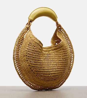 Summer Banana raffia shoulder bag | Chloé