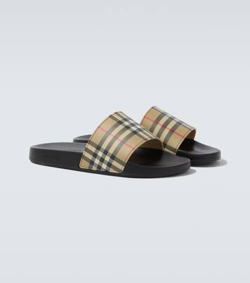 Burberry Check slides | Burberry