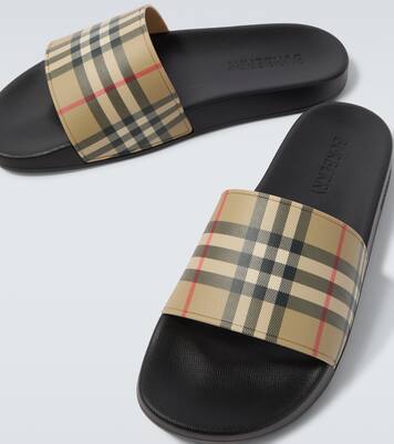Burberry Check slides | Burberry