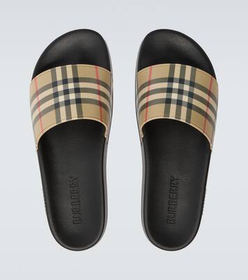 Burberry Check slides | Burberry