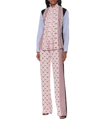 Bedruckte Bluse aus Crêpe | Prada