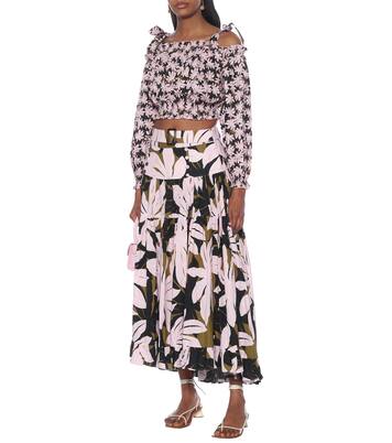 Top Gypsy raccourci imprimé en coton | Alexandra Miro