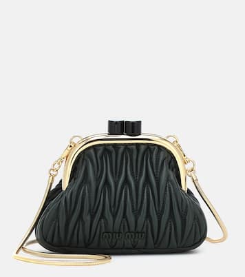 Miu Belle Mini matelassé leather clutch | Miu Miu