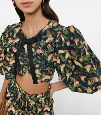 Cropped-Top Granate aus Baumwolle | Agua by Agua Bendita