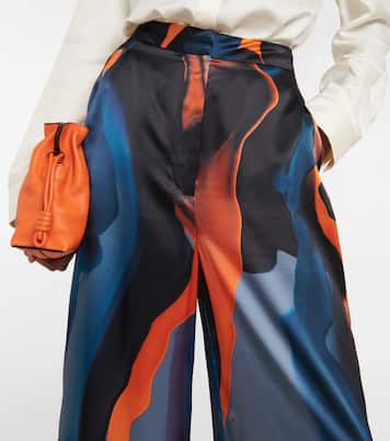 Pantalon ample Calla imprimé en satin | Roksanda