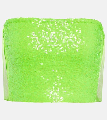 Cropped-Top mit Pailletten | Norma Kamali