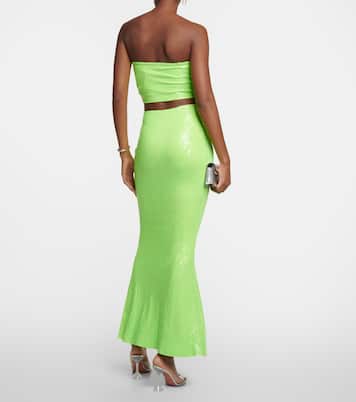 Cropped-Top mit Pailletten | Norma Kamali