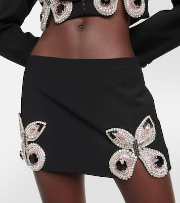 Verzierter Minirock aus Wolle | Area