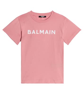 Logo cotton jersey T-shirt | Balmain Kids