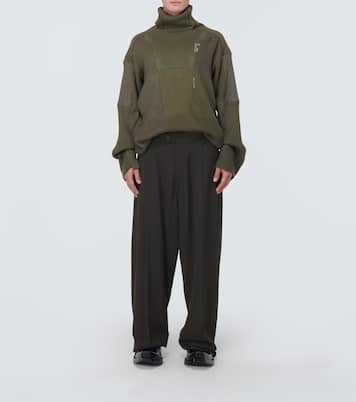 Skater tailored wool-blend wide-leg pants | Balenciaga