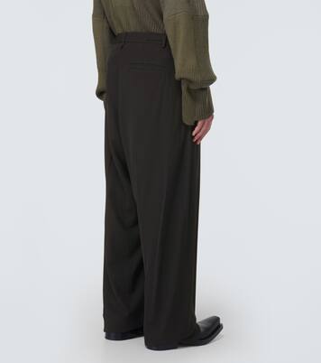 Skater tailored wool-blend wide-leg pants | Balenciaga