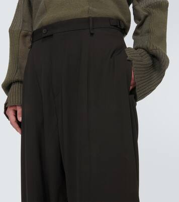 Skater tailored wool-blend wide-leg pants | Balenciaga