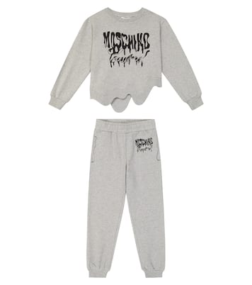 Cotton jersey sweatshirt and sweatpants set | Moschino Kids