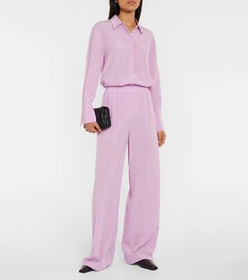 Weite Hose Hulin aus Seiden-Crêpe | Joseph