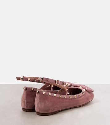 Ballerinas Rockstud aus Samt | Valentino Garavani