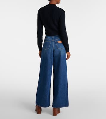 Cropped cable-knit cotton sweater | Chloé