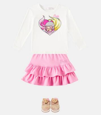 x Barbie® cotton-blend skirt | Monnalisa