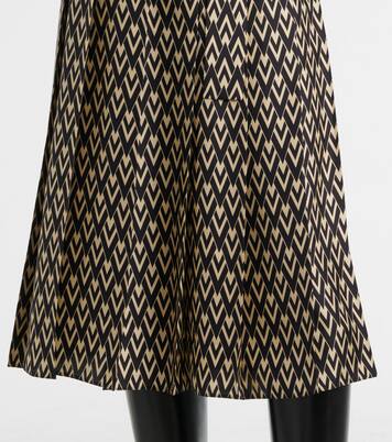 Hemdblusenkleid Toute La V aus Seiden-Twill | Valentino