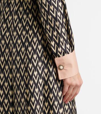 Hemdblusenkleid Toute La V aus Seiden-Twill | Valentino