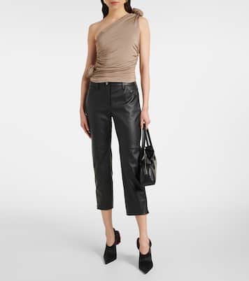Low-rise leather capris | Magda Butrym