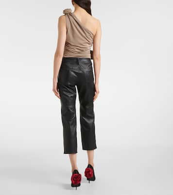 Low-rise leather capris | Magda Butrym