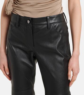Low-rise leather capris | Magda Butrym
