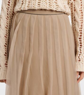 Silk midi skirt | Brunello Cucinelli