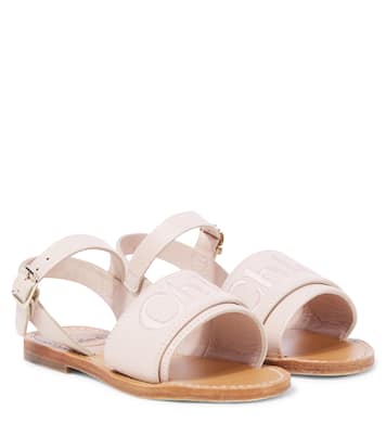 Chloé embroidered leather sandals | Chloé Kids
