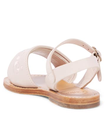 Chloé embroidered leather sandals | Chloé Kids