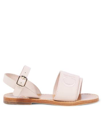 Chloé embroidered leather sandals | Chloé Kids