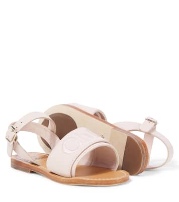 Chloé embroidered leather sandals | Chloé Kids
