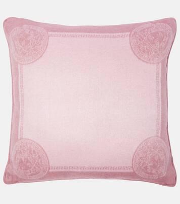 Icon Medusa silk and cashmere cushion | Versace Home