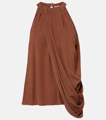 Draped halterneck crêpe top | JW Anderson