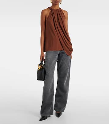 Draped halterneck crêpe top | JW Anderson