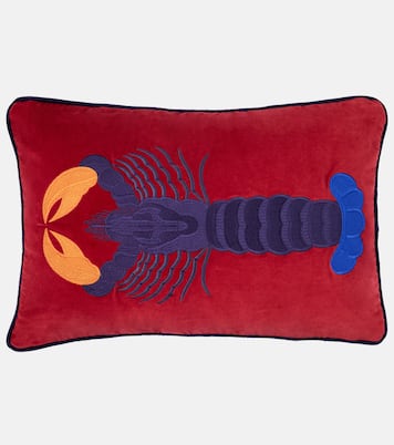 Lobster embroidered cushion | Les-Ottomans