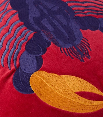 Lobster embroidered cushion | Les-Ottomans