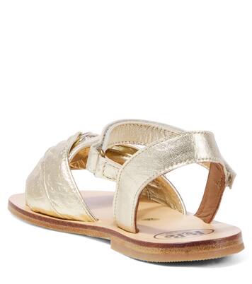 Metallic leather sandals | PèPè