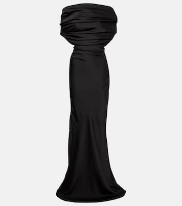 Draped metallic maxi dress | Entire Studios