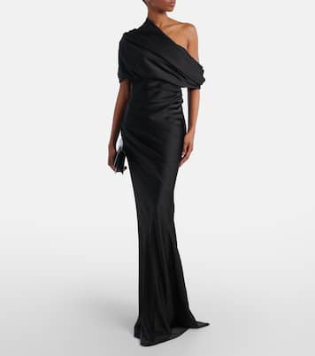 Draped metallic maxi dress | Entire Studios