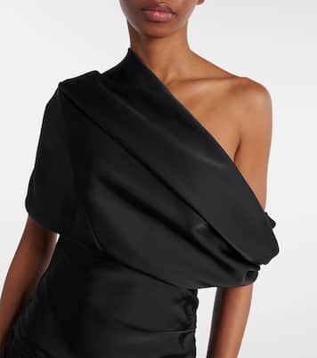 Draped metallic maxi dress | Entire Studios