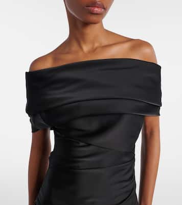 Draped metallic maxi dress | Entire Studios