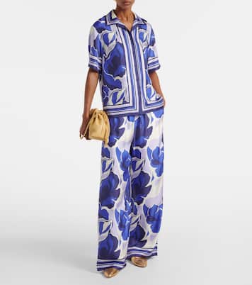 Paros printed wide-leg pants | Rebecca Vallance
