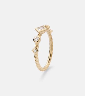 Cable Collectibles® Cable 18kt gold ring with diamonds | David Yurman